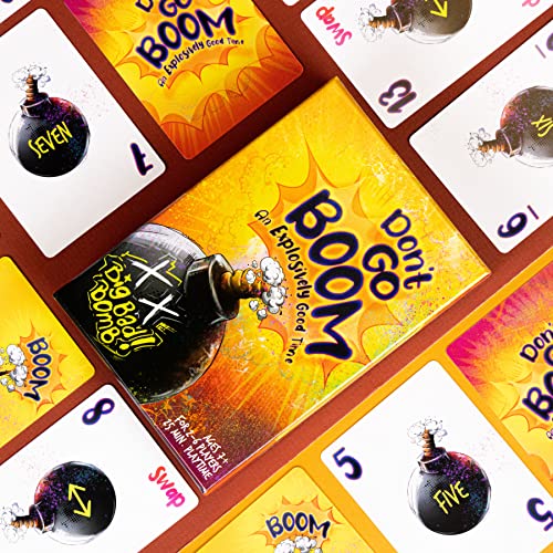 Don’t Go Boom Card Game - Family Card Games - Kids Gifts - Kid Stocking Stuffer Ideas - Card Games for Kids - Games for Family Game Night - Fun Childrens Games - (2 - 6 Players) Ages 7+