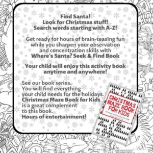 Where's Santa? Seek & Find Book: Stocking Stuffers for Kids: Christmas Stocking Stuffers for Kids Ages 6-8 8-12: Christmas Book for Girls, and Boys. Hours of fun!