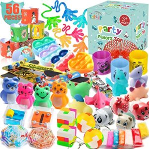 56 pcs party favors carnival treasure box toys classroom prizes small mini bulk gifts toys pinata stocking stuffers for kids boys girls 4-8 8-12 3-5, goodie bags fillers for kids birthday party