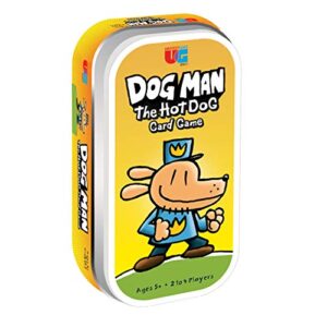 university games dog man the hot dog card game for ages 5 and up, 2 to 4 players based on the dog man books by dav pilkey (07011), yellow