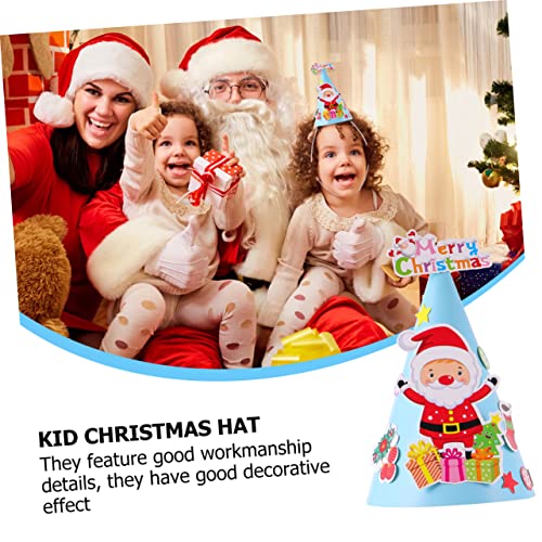 Gadpiparty 6pcs Cartoon Paper Christmas Hat Kid Gifts Stocking Stuffers Ebt Childrens Santa Hats Christmas Party Supplies Kids Christmas Hat Party Celebration Hat Paper Christmas Hat Cartoon