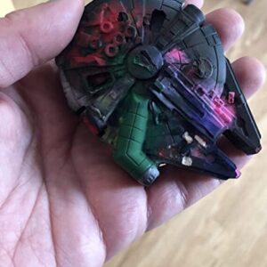 Set of 2 Recycled Crayon multi color Falcon Space Ship Crayons - Galaxy party favors - Kid Prize - Han Solo Chewy