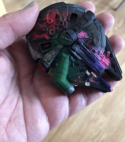 Set of 2 Recycled Crayon multi color Falcon Space Ship Crayons - Galaxy party favors - Kid Prize - Han Solo Chewy