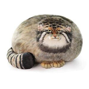 Cat Plush Body Pillow, Fox Plush Pillow, Raccoon Plush Pillow, Cute Stuffed Animals Soft Plushies, Kitten Plush Throw Pillow Doll Big Plush Toys Gift for Girls Boys Girlfriend (Steppe Cat - 45cm/18in)