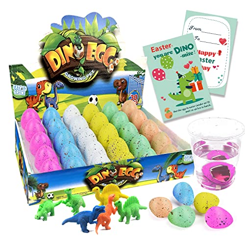 MIIRR Dinosaur Eggs, 30pcs Dino Smashers Eggs Kit as Easter Day Party Favors Games Supplies, Hatching in Water Growing Toys for Boys Girls 4-7