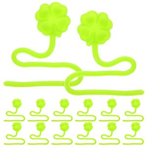 gadpiparty 50pcs st patrick sticky hands four leaf clover stretchy sticky hands kids sensory toy party favors supplies for stocking stuffers easter egg toys fillers light green