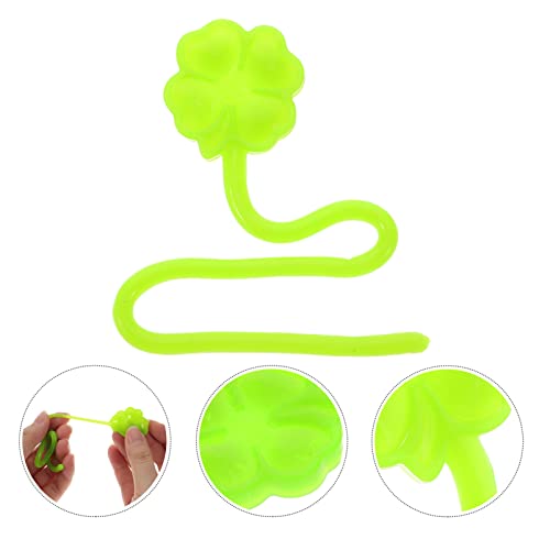 Gadpiparty 50pcs St Patrick Sticky Hands Four Leaf Clover Stretchy Sticky Hands Kids Sensory Toy Party Favors Supplies for Stocking Stuffers Easter Egg Toys Fillers Light Green