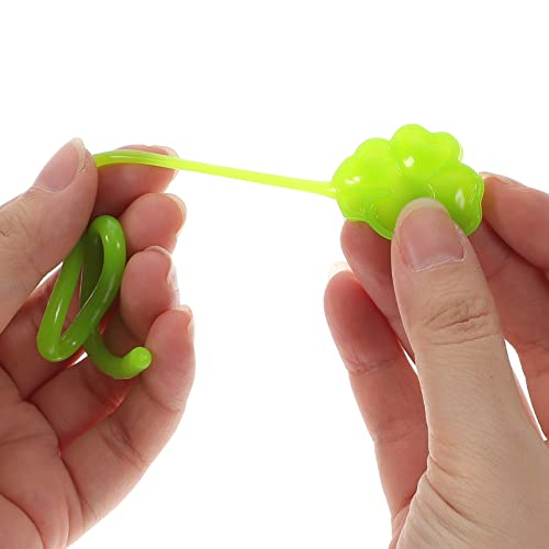 Gadpiparty 50pcs St Patrick Sticky Hands Four Leaf Clover Stretchy Sticky Hands Kids Sensory Toy Party Favors Supplies for Stocking Stuffers Easter Egg Toys Fillers Light Green