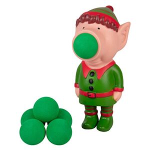 hog wild holiday elf popper toy – shoot foam balls up to 20ft for kids