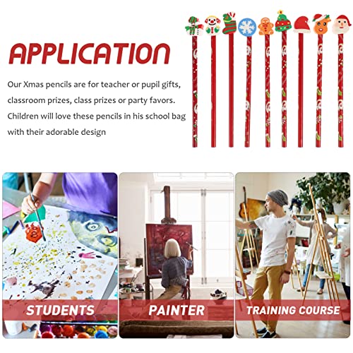 Toyvian 36Pcs Christmas Pencils with Eraser Toppers Christmas Pencils for Kids Wood Pencils Christmas Styles Pencils Christmas Pencils Cartoon Pencils Cute Pencils Stocking Stuffers For Kids