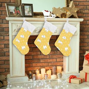 Kigai Christmas Stockings Cute Cats and Florals Large Candy Stockings Stuffers Kids Cute Xmas Sock Decorations 2PCS for Home Holiday Party 12" x18"