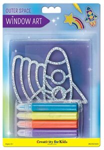 creativity for kids window art outer space – create your own window art, suncatcher kits for kids, space toy stocking stuffers for kids