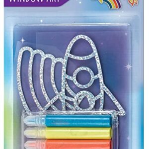 Creativity for Kids Window Art Outer Space - Create Your Own Window Art, Suncatcher Kits for Kids, Space Toy Stocking Stuffers for Kids