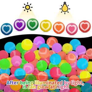 70 Valentine's Day Bouncy Balls Bulk Glow in The Dark Bouncy Balls for Kids 27 mm Mini High Bouncing Balls for Valentine's Day Party Favors for Small Game Prize Stocking Stuffer or Gift Bag Filler