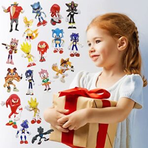 Rdyhqwp 18pcs Action Figures Toys Set Party Favors Supplies,2.5 Inch Action Figurines Cartoon Collection,Cake Toppers,Easter Egg Goodie Bag Stocking Stuffers,Christmas Birthday Gift for Kids