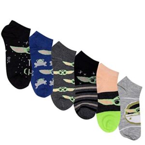 star wars the mandalorian the child baby yoda juniors 6 pack ankle socks size