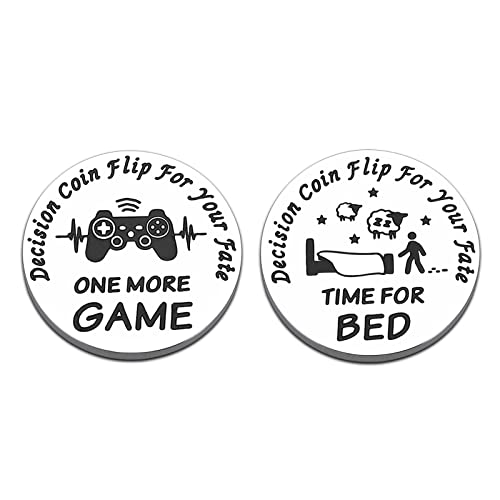 Funny Decision Gifts Stocking Stuffers for Gamers Sons Teens Boys Decision Maker Coin for Game Lover Fan Gaming Christmas Birthday Valentines Day Gift for Women Men Husband Boyfriend Kids Brother