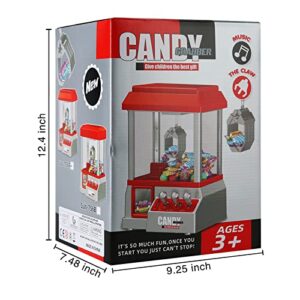 Claw Machine, Candy Claw Machine for Kids Table Top Arcade Games Machines Toy for Home Birthday Party Favors Valentines Day Easter Gift Stocking Stuffers for Boys and Girls Ages 8-12 with 24pcs Coins