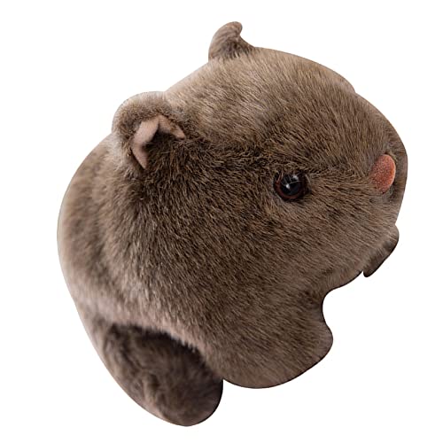 YANQUAN Guinea Pig Head Stuffed Animal, Cute Guinea Pig Plushies, Cartoon Cat Printed Plush Pillow Toy for Fans Gift, Christmas Stocking Stuffers Easter Birthday Gift for Boys Girls 20cm