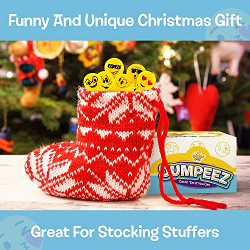 Jumping Smile Popper Spring Launchers Toys - Bouncy Party Favors for Kids - Unique Mini Toys - Party Supplies and Goodie Bag Stuffers - 24 Figurines in a Beautiful Display Box - Fit as Easter Egg Fillers