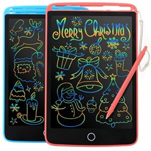 2 pack lcd writing tablet for kids, 8.5inch doodle writing board colorful drawing board, kids travel games activity learning educational toy gift for 3 4 5 6 7 8 year old girls boys toddlers