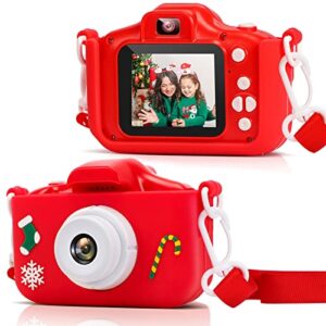 morfone kids selfie camera toys christmas birthday gifts stocking stuffers for kids age 3 4 5 6 7 8 9 year old girls boys toddlers hd digital video camera 1080p with 32gb sd card