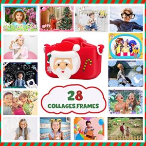 Morfone Kids Selfie Camera Toys Christmas Birthday Gifts Stocking Stuffers for Kids Age 3 4 5 6 7 8 9 Year Old Girls Boys Toddlers HD Digital Video Camera 1080P with 32GB SD Card