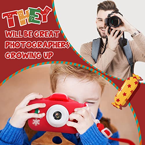 Morfone Kids Selfie Camera Toys Christmas Birthday Gifts Stocking Stuffers for Kids Age 3 4 5 6 7 8 9 Year Old Girls Boys Toddlers HD Digital Video Camera 1080P with 32GB SD Card