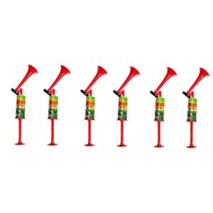 hoement 6 pcs hand push cheering horn kids football gifts marine air horn kids sports toys party celebration horn cheering props stocking stuffers handheld air pump horn fan cheering horn