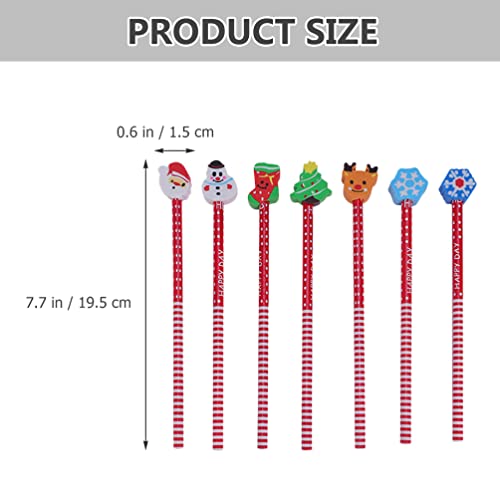 TOYANDONA 40Pcs Christmas Pencils with Erasers Toppers, Assorted Christmas Pencils for Kids Students Xmas Stocking Stuffers Christmas Party Favors Classroom Rewards Prizes (Random Style)