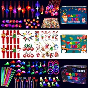 s swirlline 185 pcs christmas party favors for kids prizes – glow in the dark bulk toys pinata fillers – christmas stocking stuffers and light up party supplies