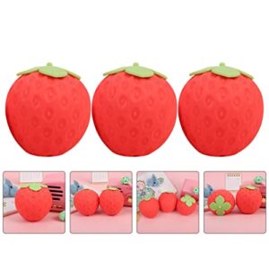 TOYANDONA Fruit Stress Balls Fidget Toys, 3Pcs Slow Strawberry Kawaii Fruit Squeeze Pack Party Favors for Kids Classroom Prize, Birthday Pinata Goodie Bag Filler, Christmas Stocking Stuffers