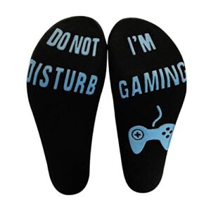 Do Not Disturb Gaming Socks Novelty Gamer Socks Funny Stocking Stuffers Gifts for Teen Kids Boys Mens Dad Gamer Lovers