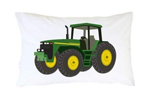 pillow covers boyce22par green tractor pillowcase kids gift boy son young child toddler birthday stocking stuffer tractor farm pillow case bedding gifts 16×16 inch