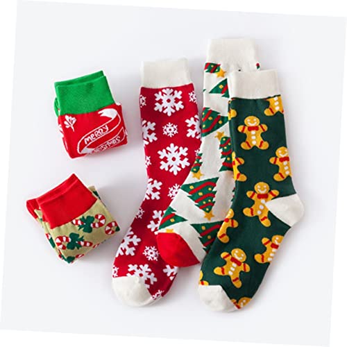 Adorainbow 5 Pairs Cotton Socks Warm Mens Slippers Party Bag Stuffers for Kids Kids Santa Socks Fun Christmas Socks Winter Sleeping Socks Christmas Party Stocking Suffers Sleeping Socks Cane