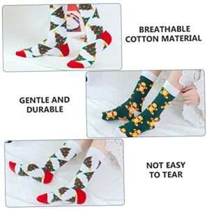 Adorainbow 5 Pairs Cotton Socks Warm Mens Slippers Party Bag Stuffers for Kids Kids Santa Socks Fun Christmas Socks Winter Sleeping Socks Christmas Party Stocking Suffers Sleeping Socks Cane