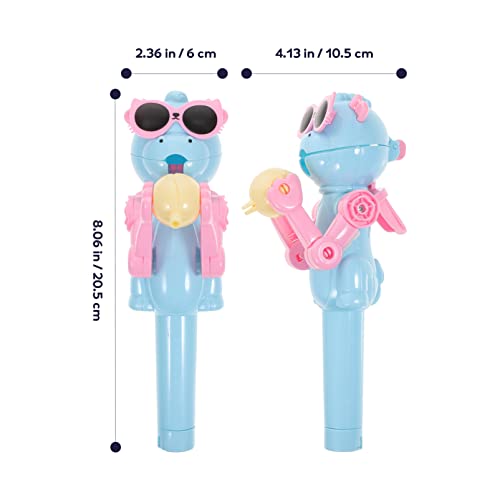 Toddmomy Destress Gifts Wand Toy Personality Robot Lollipop Holder Plastic Lollipop Case Funny Lollipop Robot Holder Creative Lollipop Robot Toys for Kids Children (Blue) Yule Gifts Stocking Stuffers