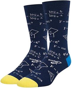 xywlwoer novelty algebra geometry math genius socks funny gifts stocking stuffers for kids teen boys mens dad father math lovers