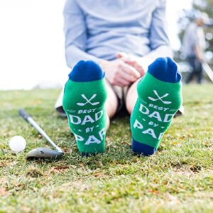 Lavley Funny Golfing Socks For Men, Women & Teens - Unique Golf Gifts For Golfers / Golf Stocking Stuffers (Best Dad By Par)