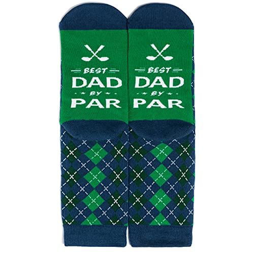 Lavley Funny Golfing Socks For Men, Women & Teens - Unique Golf Gifts For Golfers / Golf Stocking Stuffers (Best Dad By Par)