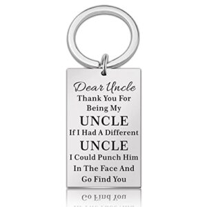 uncle gifts from niece nephew mens stocking stuffers for men adults uncle keychain uncles gift funny christmas present thank you for being my uncle to be father’s day