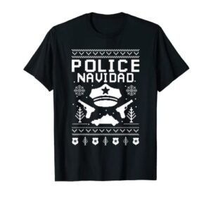 christmas police law enforcement cop funny ugly t-shirt