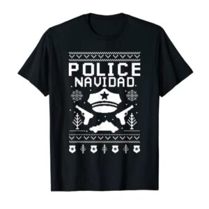 Christmas Police Law Enforcement Cop Funny Ugly T-Shirt