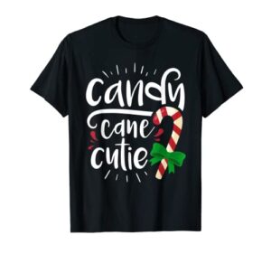 candy cane cutie christmas stocking stuffer gift for girls t-shirt