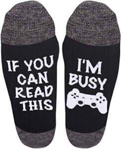 unisex cotton socks if u can i’m gaming socks, gamer socks funny novelty socks great christmas for men women