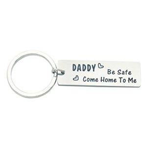 meiligo drive safe keychain i love you trucker husband gift for husband dad gift valentines day stocking stuffer (be safe come home)
