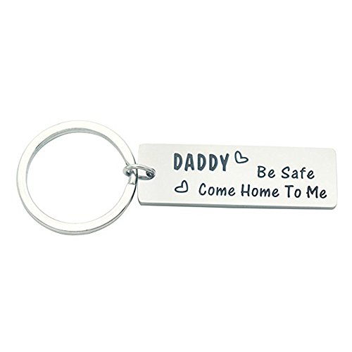 Meiligo Drive Safe Keychain I Love You Trucker Husband Gift for Husband dad Gift Valentines Day Stocking Stuffer (be Safe Come Home)