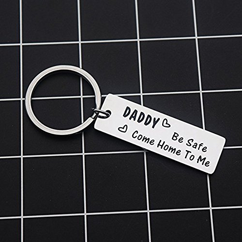 Meiligo Drive Safe Keychain I Love You Trucker Husband Gift for Husband dad Gift Valentines Day Stocking Stuffer (be Safe Come Home)