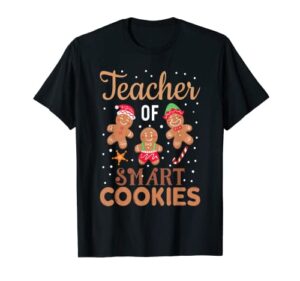 christmas teacher cute gingerbread cookies t-shirt