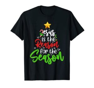 funny christian jesus the reason christmas stocking stuffer t-shirt